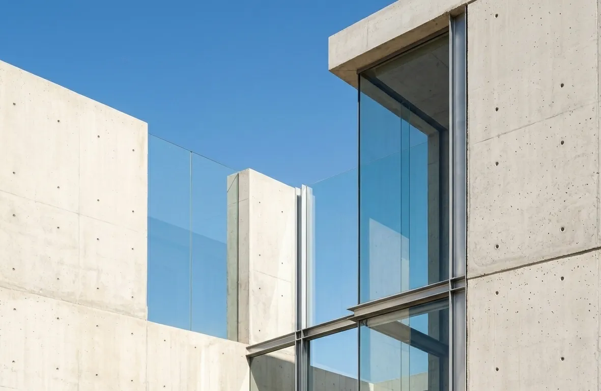 Concrete and glass architecture in Namibia
